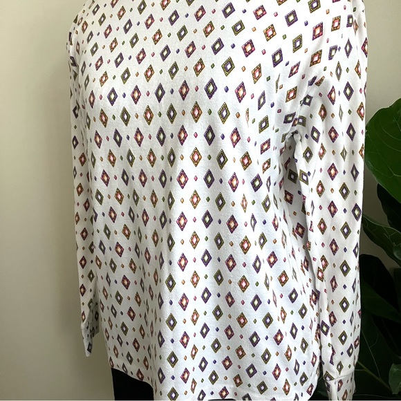 Vintage Diamond Print Soft Turtleneck - Picture 4 of 6